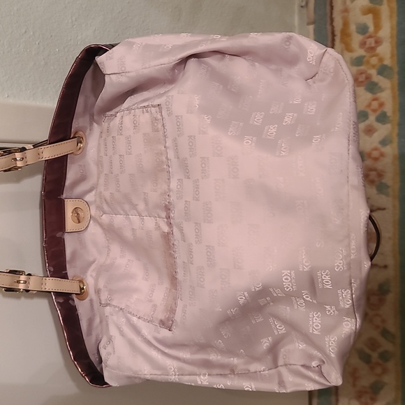 46. Michael Kors Metallic Reddish Brown Tote - Picture 5 of 10